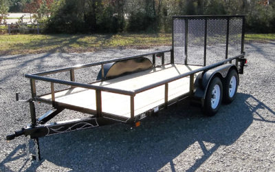 D & P Medium Duty Pipe Top Series Utility Trailer with Ramp Gate